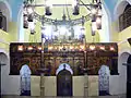 À l'église orthodoxe de l'église de la Sainte-Trinité de Sarajevo.[Quoi&nbsp;?]
