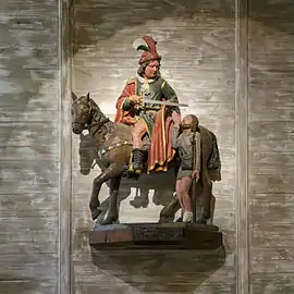 La Charité de saint Martinbois polychrome, XVIIe siècle,église Saint-Pierre de Saulges.
