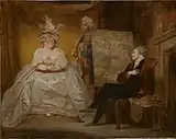 Scène de la pièce « Taste » de Samuel Foote, seconde moitié du XVIIIe&nbsp;siècle