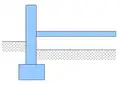 Schéma de plancher porté sur vide sanitaire.