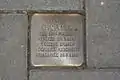 Pavé de mémoire au no 99 de l'avenue du Diamant