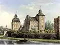 Château de Myllendonk&nbsp;(de) (Heinrich Deiters et Alexander Duncker, XIXe&nbsp;siècle) ; acheté après 1700 par Gertrude von Berlepsch, (née Wolff von Gudenberg&nbsp;(de))