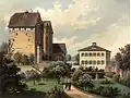Château de Seebach&nbsp;(de) (Alexander Duncker, 19. Jahrhundert); acquis en 1523 par Hans Sittich von Berlepsch.