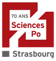 Logo des 70&nbsp;ans de l'IEP (2015).