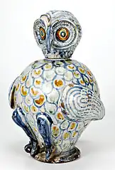 Vase en forme de chouette, Sicile, XVIIe siècle.