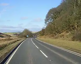L'E15 près de Dunbar en Écosse.