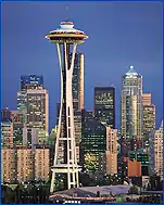 Vue depuis le parc Kerry, sur Queen Anne Hill à Seattle.