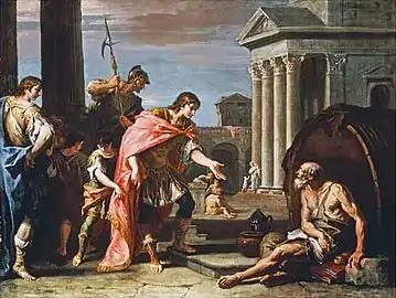 Alexandre et Diogène, Ricci, v. 1700.