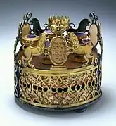 Seder Plate, Tiered Seder Set, Eastern Galicia or Western Ukraine, XVIIIe – XIXe&nbsp;siècle.