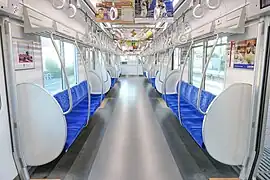 Intérieur d'une rame.