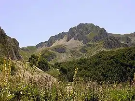 Vue du sommet depuis l'est.