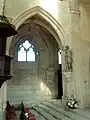 4e&nbsp;grande arcade du nord, vue dans le bas-côté.