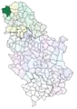 Localisation de la Ville de Sombor