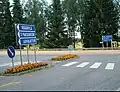 Le croisement du village central de Rääkkylä.