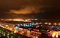 Le port de Shantou, la nuit.