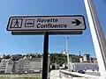 Signalisation urbaine du Vaporetto de Lyon.