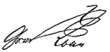 Signature de Albrecht von Roon