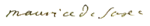Signature de Maurice de Saxe