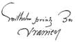 Signature de Guillaume&nbsp;Ier d'Orange-Nassau