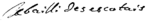 Signature de Louis-Joseph des Escotais