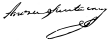 Signature de Andrès de Santa Cruz