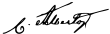 Signature de Charles-Albert