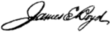Signature de James E. Boyd