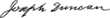 Signature de Joseph Duncan