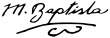 Signature de Mariano Baptista Caserta