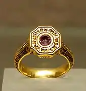 Chevalière du Prince noir, XIVe siècle.