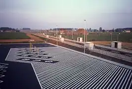 Parking de la nouvelle gare en 1985.