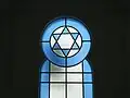 Vitrail de la synagogue Justo Sierra&nbsp;(es) à Mexico (Mexique), 1940