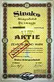Actions de Sinalco de 10&nbsp;000&nbsp;marks datées au 22 mars 1923.