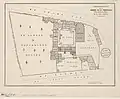 Plan de l'abbaye de 1840, réalisé lors de la destruction des derniers bâtiments encore debout.