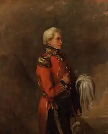 Officier de profil.