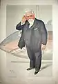 Sir Hiram Maxim (1840-1916) caricature de Espion pour Vanity Fair, 1904