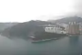 Vue aérienne du cap Collinson, Siu Sai Wan&nbsp;(en) et du versant ouest du pic Pottinger.