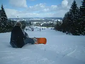 La piste de ski.