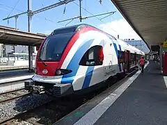 RABe 522 venant d'assurer un service L2 Coppet&nbsp;– Annecy.