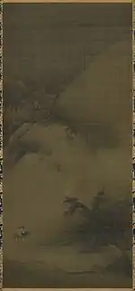 Dans un paysage enneigé du peintre chinois Liang Kai (début XIIIe siècle). Musée national de Tokyo.