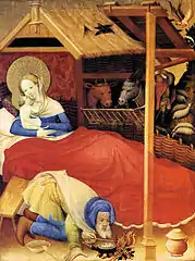 Conrad von Soest, Nativité, 1403, église Saint-Nicolas de Bad Wildungen
