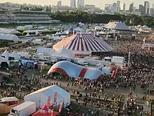 Vue aérienne de Solidays 2011.