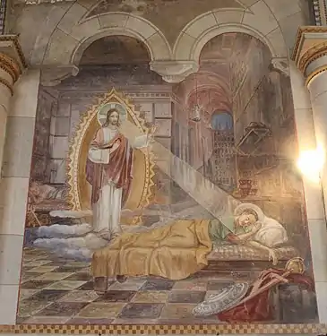Songe de saint Martin, église Saint-Martin de Cierges-sous-Montfaucon.
