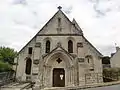 La façade de l'église Saint-Martin...