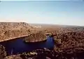 Vue depuis East Peak sur South Mountain et le Merimere Reservoir.