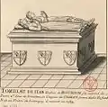 Jean de Bourbon, fils naturel de Louis Ier de Bourbon, et sa deuxième femme Agnès de Chaleu - gisants.