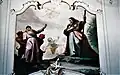 Johann Georg Dieffenbrunner&nbsp;(de), Saint Jacques et Hermogène, vers 1775, fresque, Gutenzell-Hürbel, église Saints-Cosme-et-Damien.