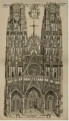 L'église Saint-Ouen de Rouen telle qu'elle aurait dû être au début du XVIIe siècle