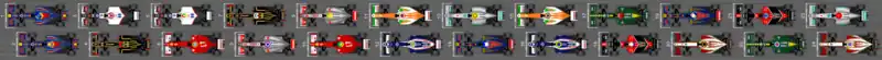 Schéma de la grille de départ du Grand Prix du Japon 2012
