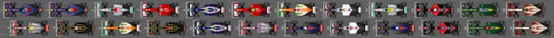 Schéma de la grille de départ du Grand Prix des États-Unis 2012